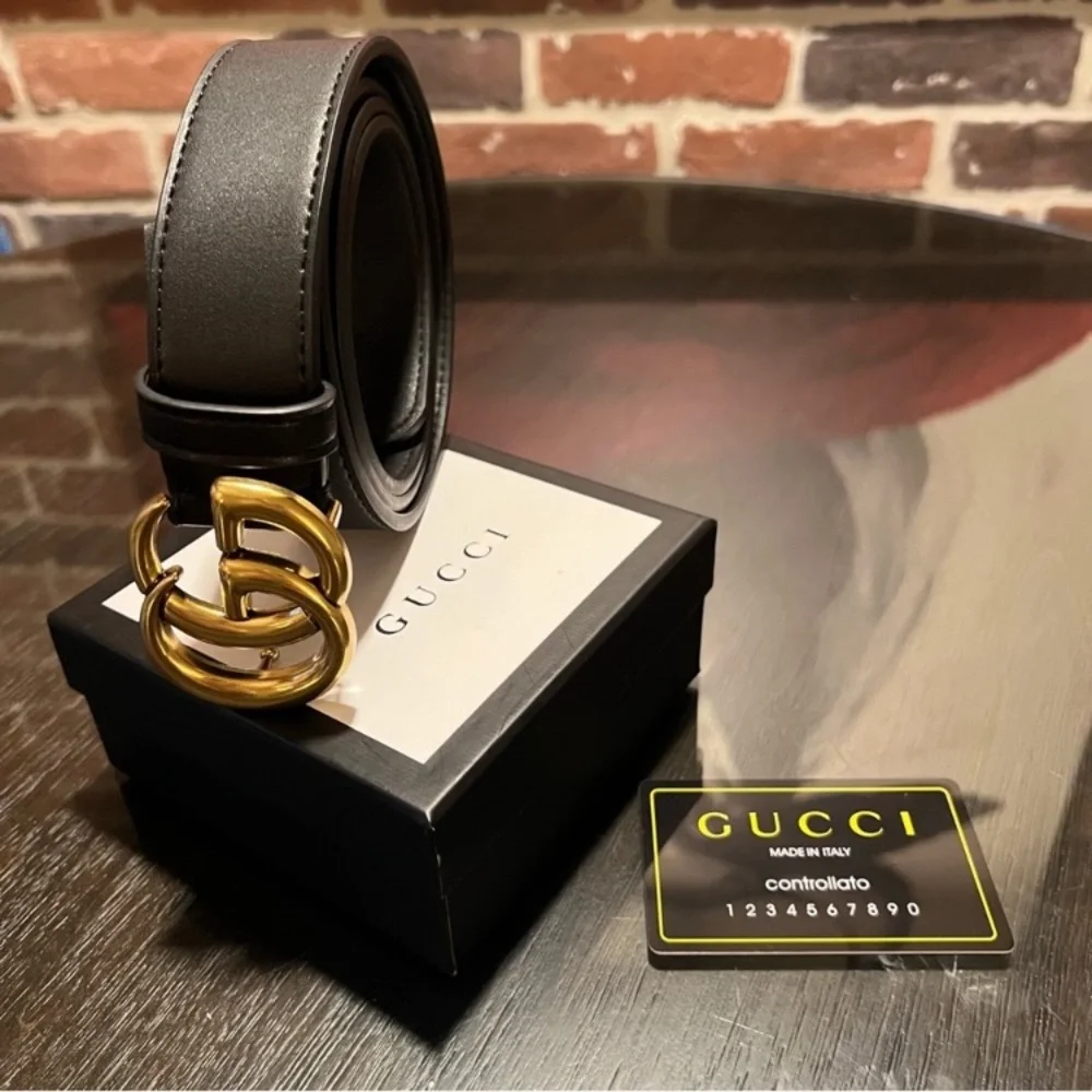 ❤️ New black Italian leather belt_3